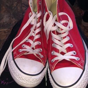 Red high top converse